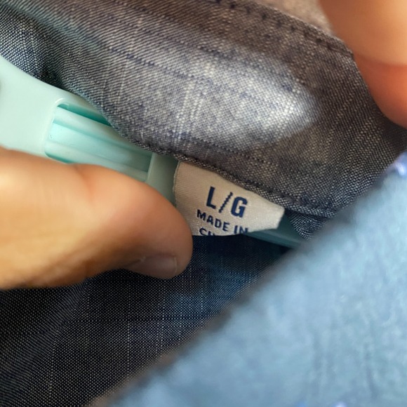 Tommy Bahama Shirt Mens Large Blue Cotton Stretch Hawaiian Camp Floral Island - Picture 6 of 10